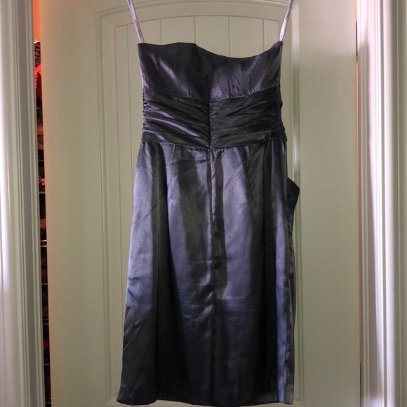 David’s bridal size 2 strapless pewter dress - Picture 4 of 5